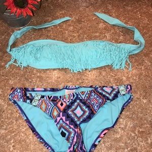 blue bikini set